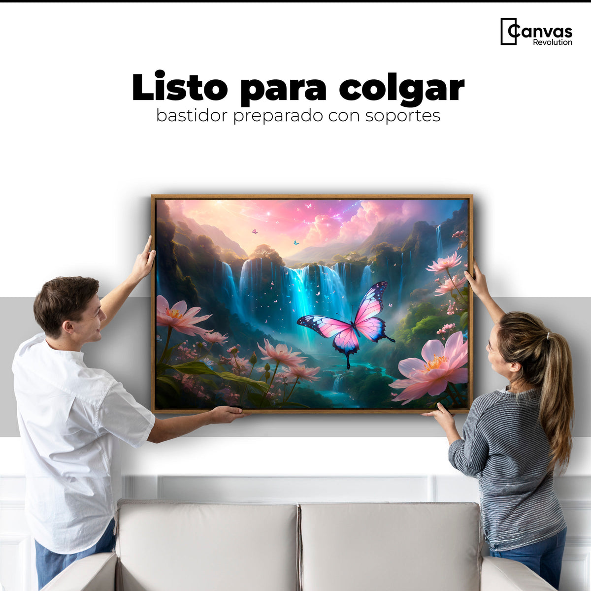 Cuadros Decorativos Canvas Revolution | Cascada De Alas | Colgar