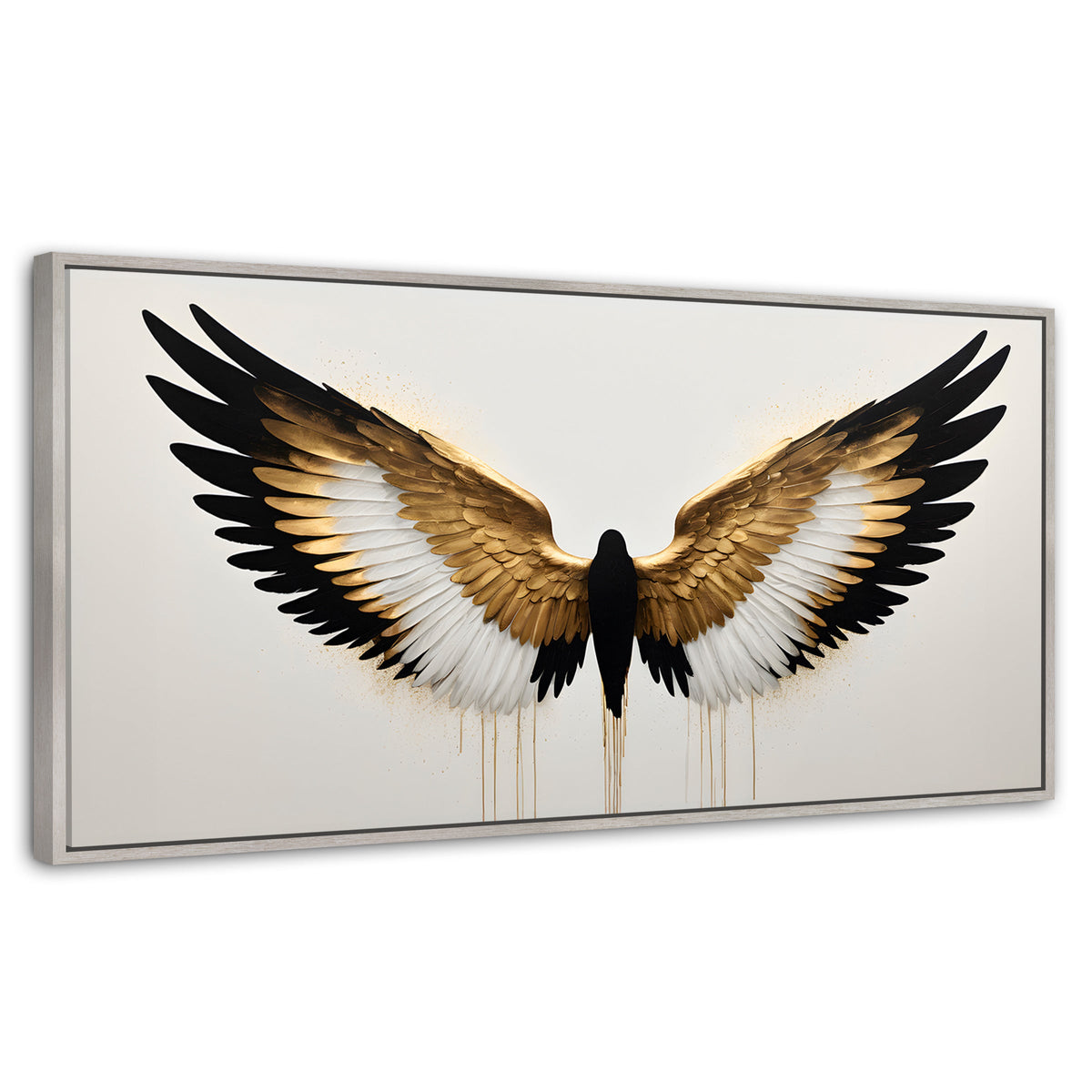 Cuadros Decorativos Canvas Revolution | Alas Angel Fusion | Panoramico | Portada | Marco Blanco