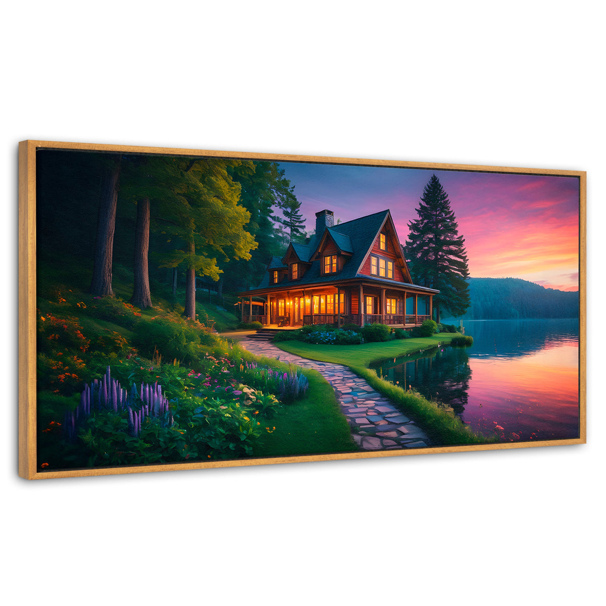 Cuadros Decorativos Canvas Revolution | Casa Junto Al Lago | Panoramico | Portada