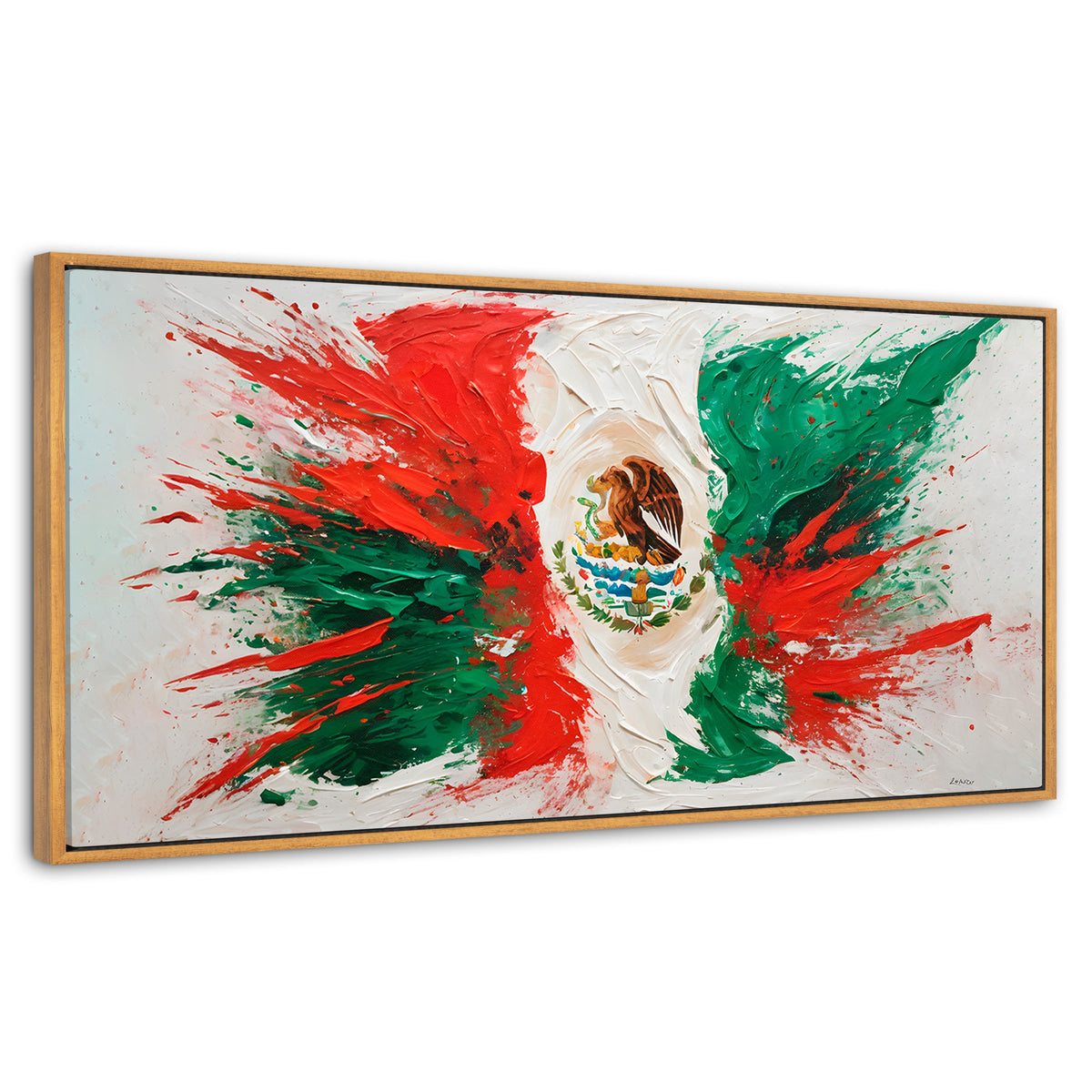 Cuadros Decorativos Canvas Revolution | Mexico Bandera | Panoramico | Portada