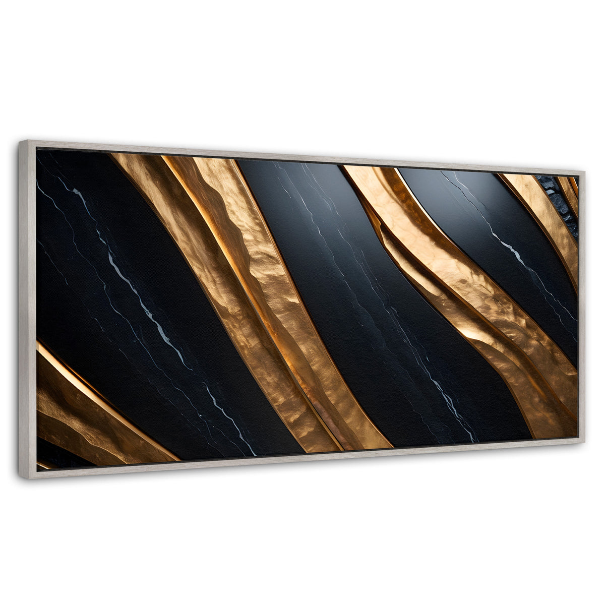 Cuadros Decorativos Canvas Revolution | Obsidiana Dorada | Panoramico | Portada