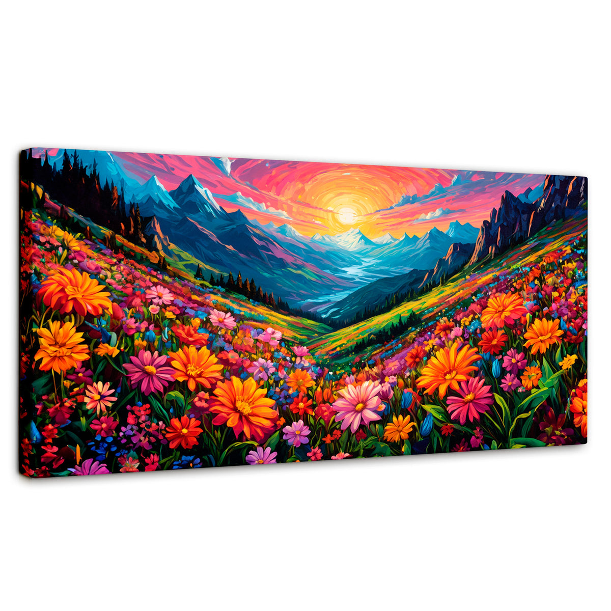 Cuadros Decorativos Canvas Revolution | Pradera Colores | Panoramico | Portada