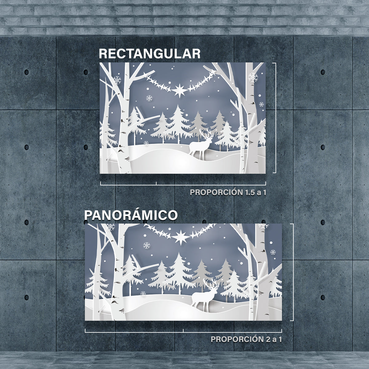 Paisaje Con Reno De Papel