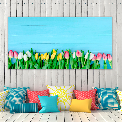Tulips in blue