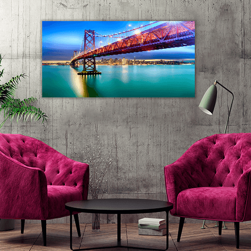 Bay Bridge illuminated