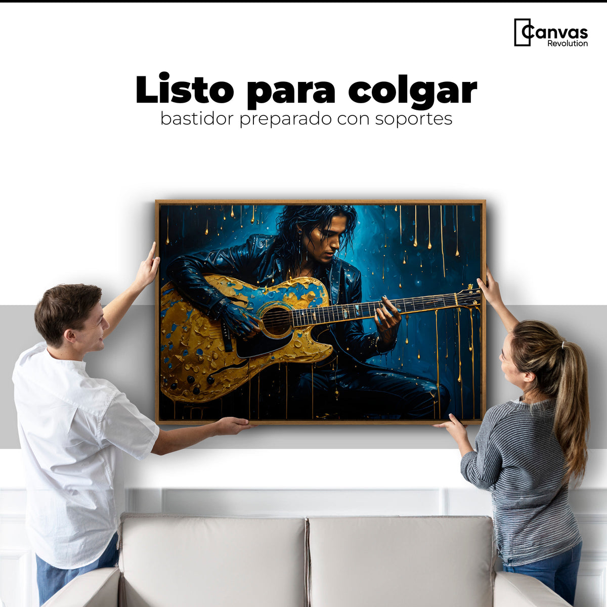 Cuadros Decorativos Canvas Revolution | Acordes Dorados | Colgar