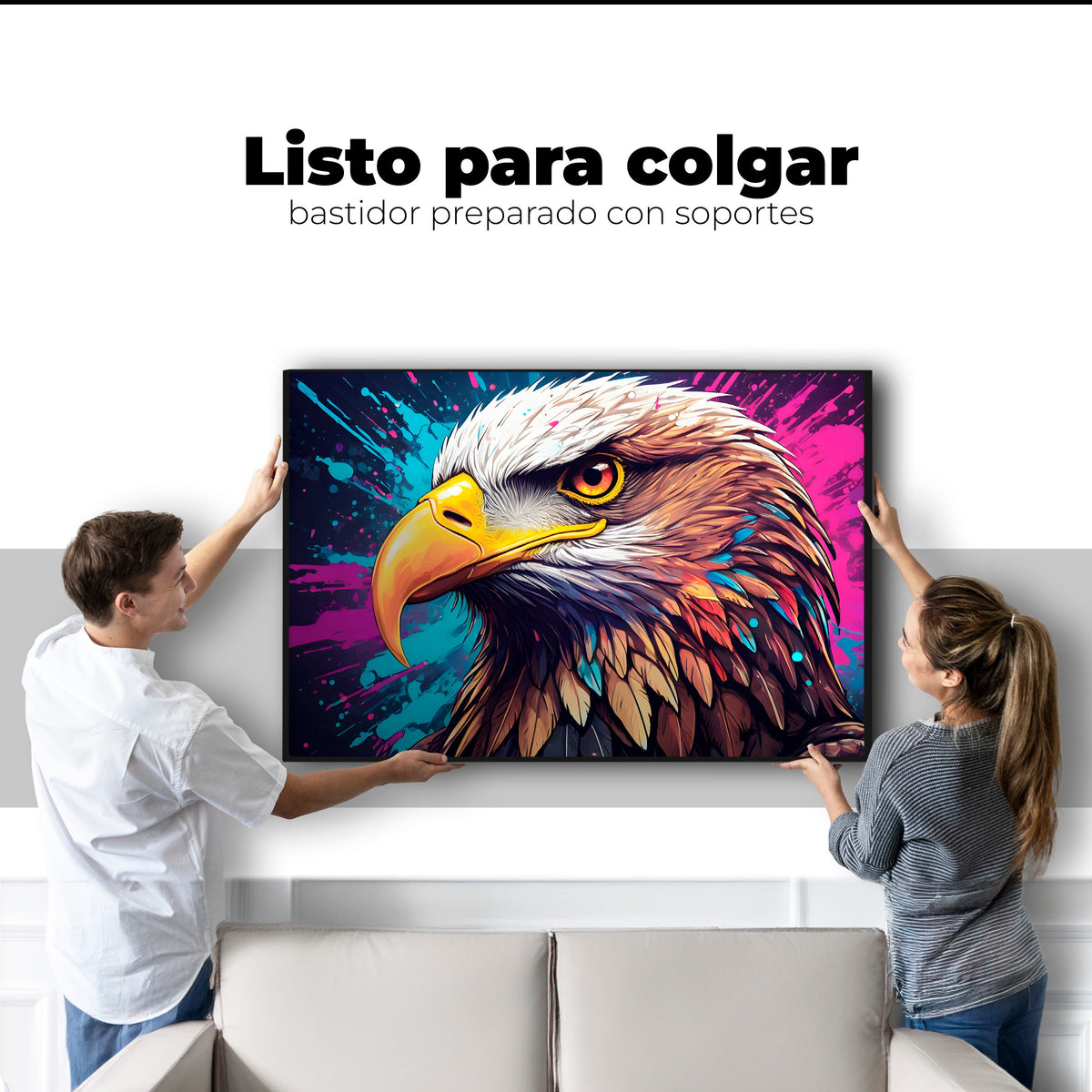 Cuadros Decorativos Canvas Revolution | Aguila Abstracta | Colgar