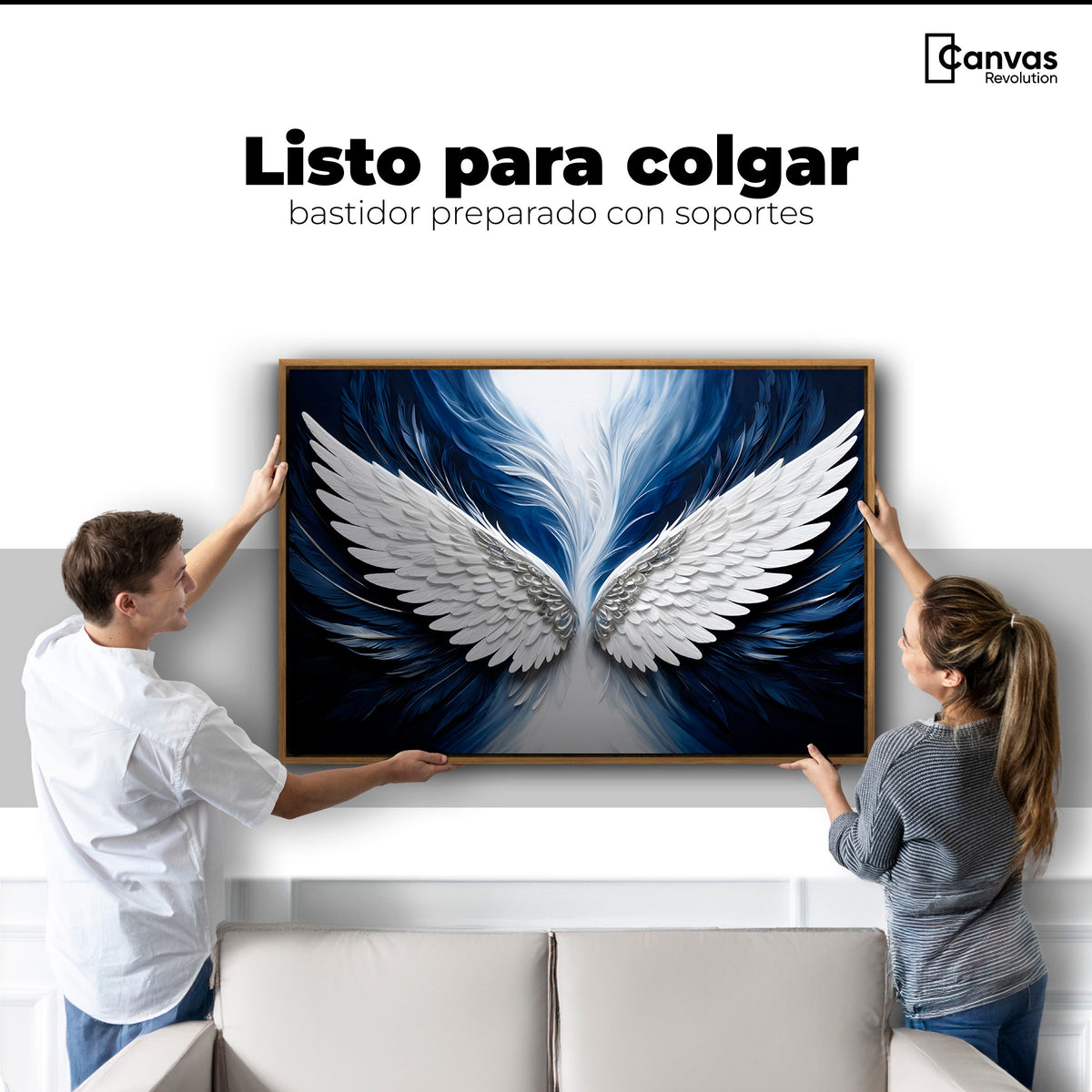 Cuadros Decorativos Canvas Revolution | Alas Angel Marina | Colgar