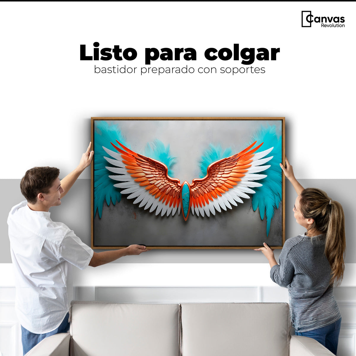 Cuadros Decorativos Canvas Revolution | Alas Angel Suenos | Colgar