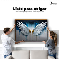 Cuadros Decorativos Canvas Revolution | Alas Corazon Dorado | Colgar