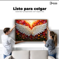 Cuadros Decorativos Canvas Revolution | Alas En Flores | Colgar