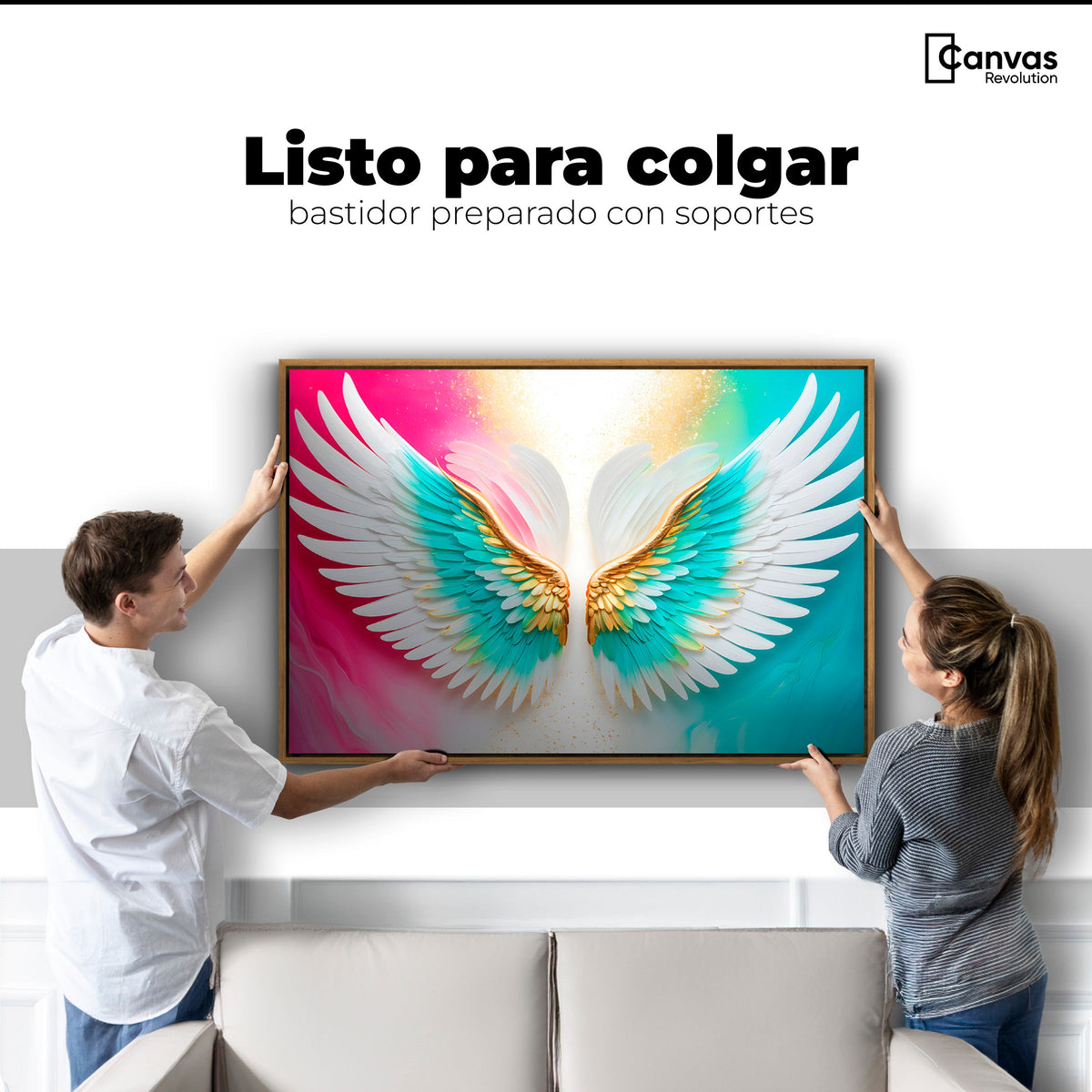 Cuadros Decorativos Canvas Revolution | Alas Plumas De Paz | Colgar