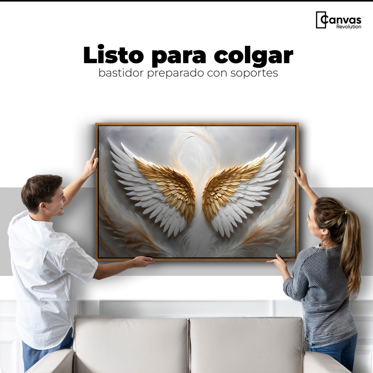 Cuadros Decorativos Canvas Revolution | Angel Luz Radiante | Colgar