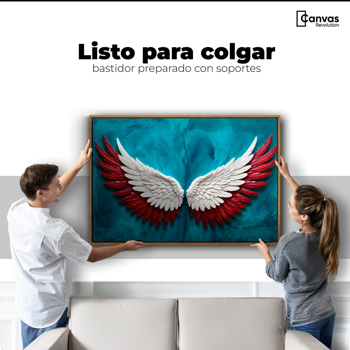 Cuadros Decorativos Canvas Revolution | Angel Vuelo Puro | Colgar