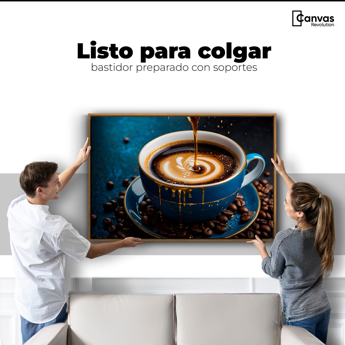 Cuadros Decorativos Canvas Revolution | Cafe Armonioso | Colgar