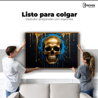 Cuadros Decorativos Canvas Revolution | Calvera Azul Dorado | Colgar