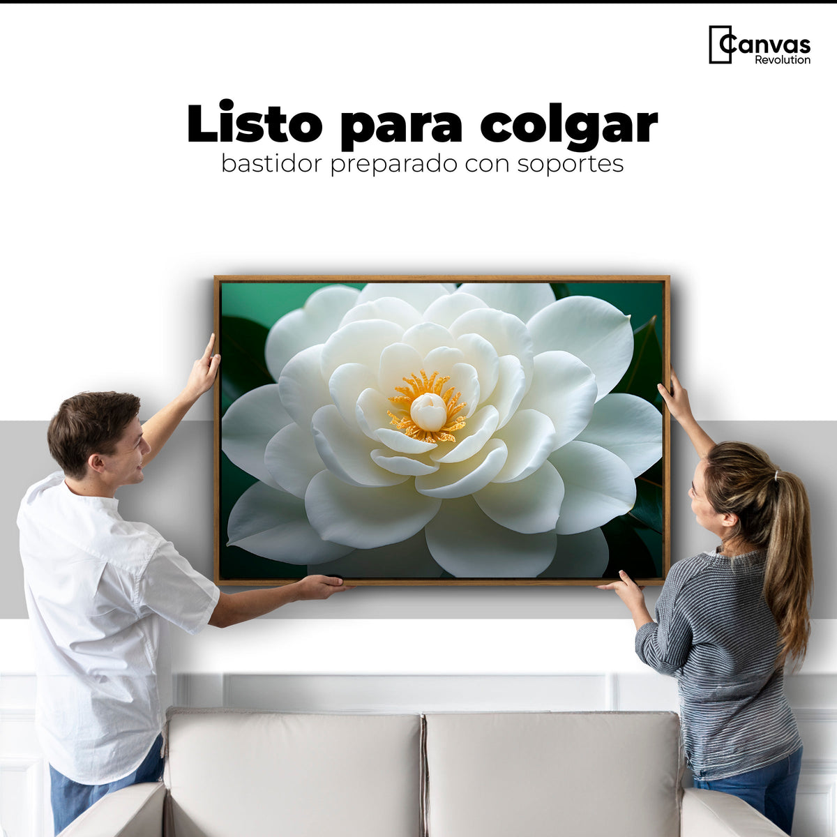 Cuadros Decorativos Canvas Revolution | Camelia Eterna Flor | Colgar