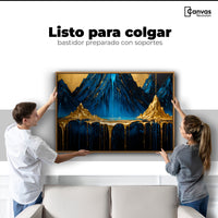 Cuadros Decorativos Canvas Revolution | Cascadas Doradas | Colgar