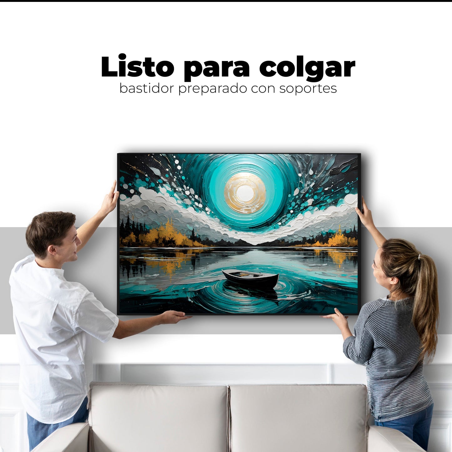 Cuadros Decorativos Canvas Revolution | Cielo En El Lago | Colgar