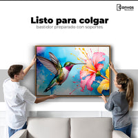 Cuadros Decorativos Canvas Revolution | Colibri Abstracto | Colgar