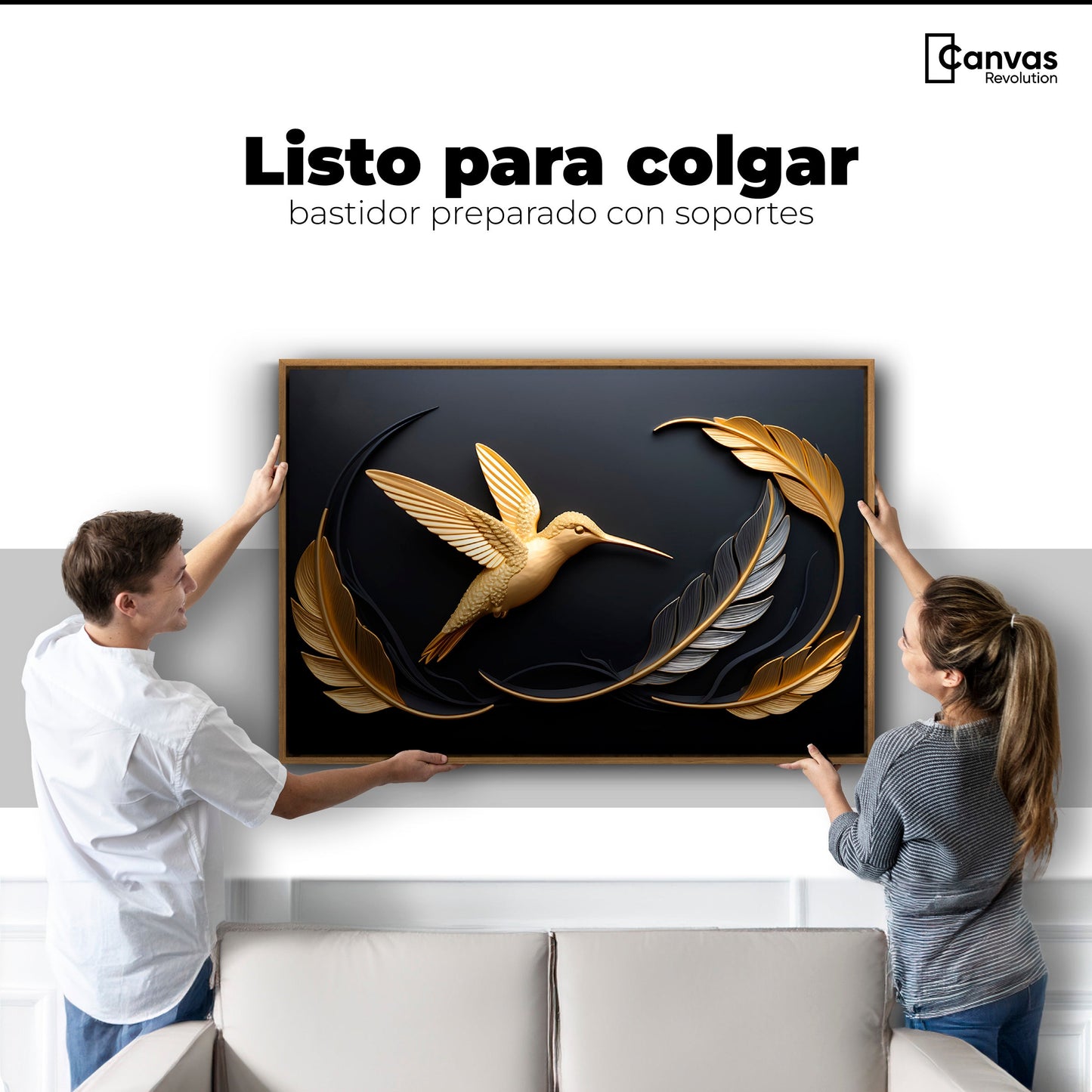 Cuadros Decorativos Canvas Revolution | Colibri Brillante | Colgar
