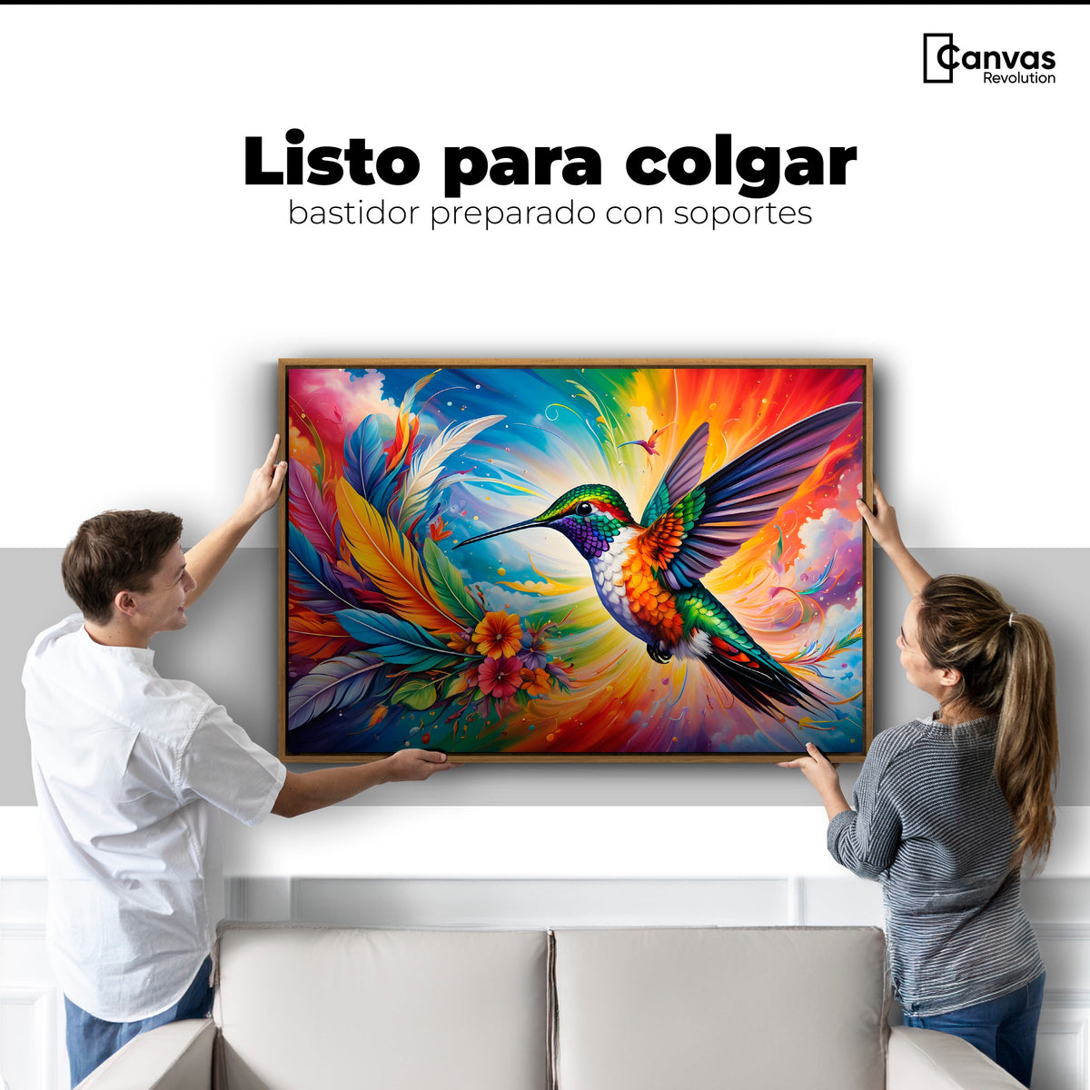 Cuadros Decorativos Canvas Revolution | Colibri Celestial | Colgar