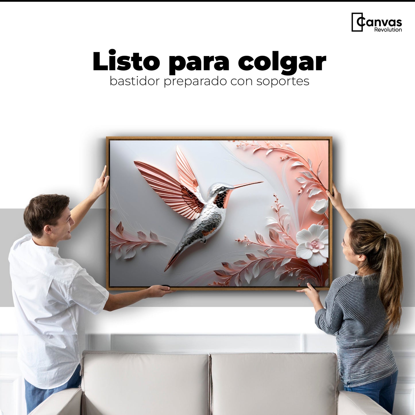 Cuadros Decorativos Canvas Revolution | Colibri Diamante | Colgar