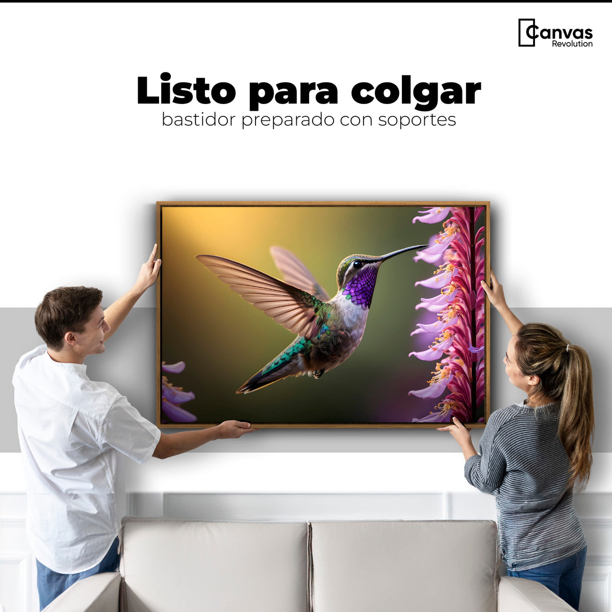 Cuadros Decorativos Canvas Revolution | Colibri Elegante | Colgar