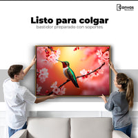 Cuadros Decorativos Canvas Revolution | Colibri En Cerezo | Colgar