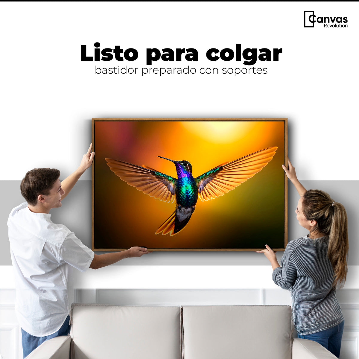 Cuadros Decorativos Canvas Revolution | Colibri Encantado | Colgar