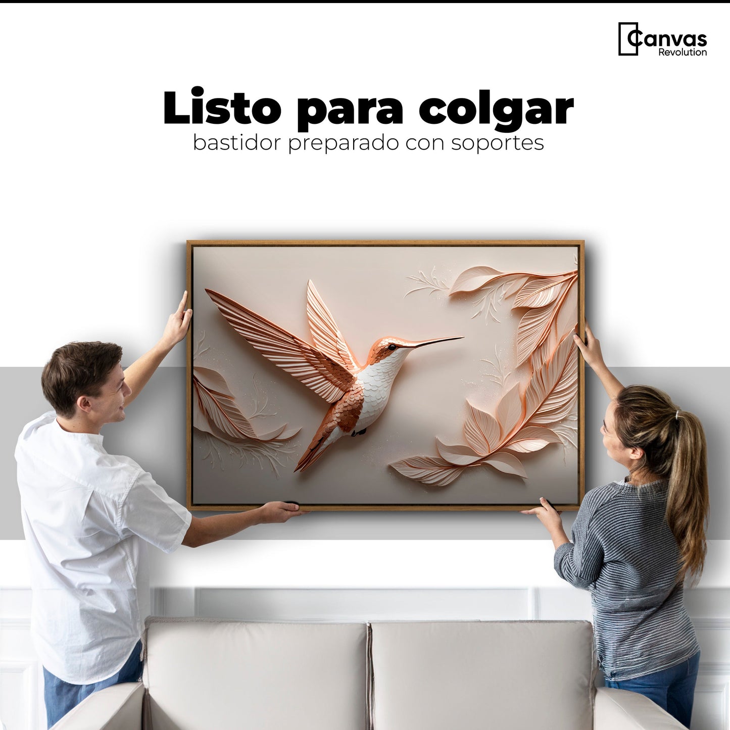 Cuadros Decorativos Canvas Revolution | Colibri Reluciente | Colgar