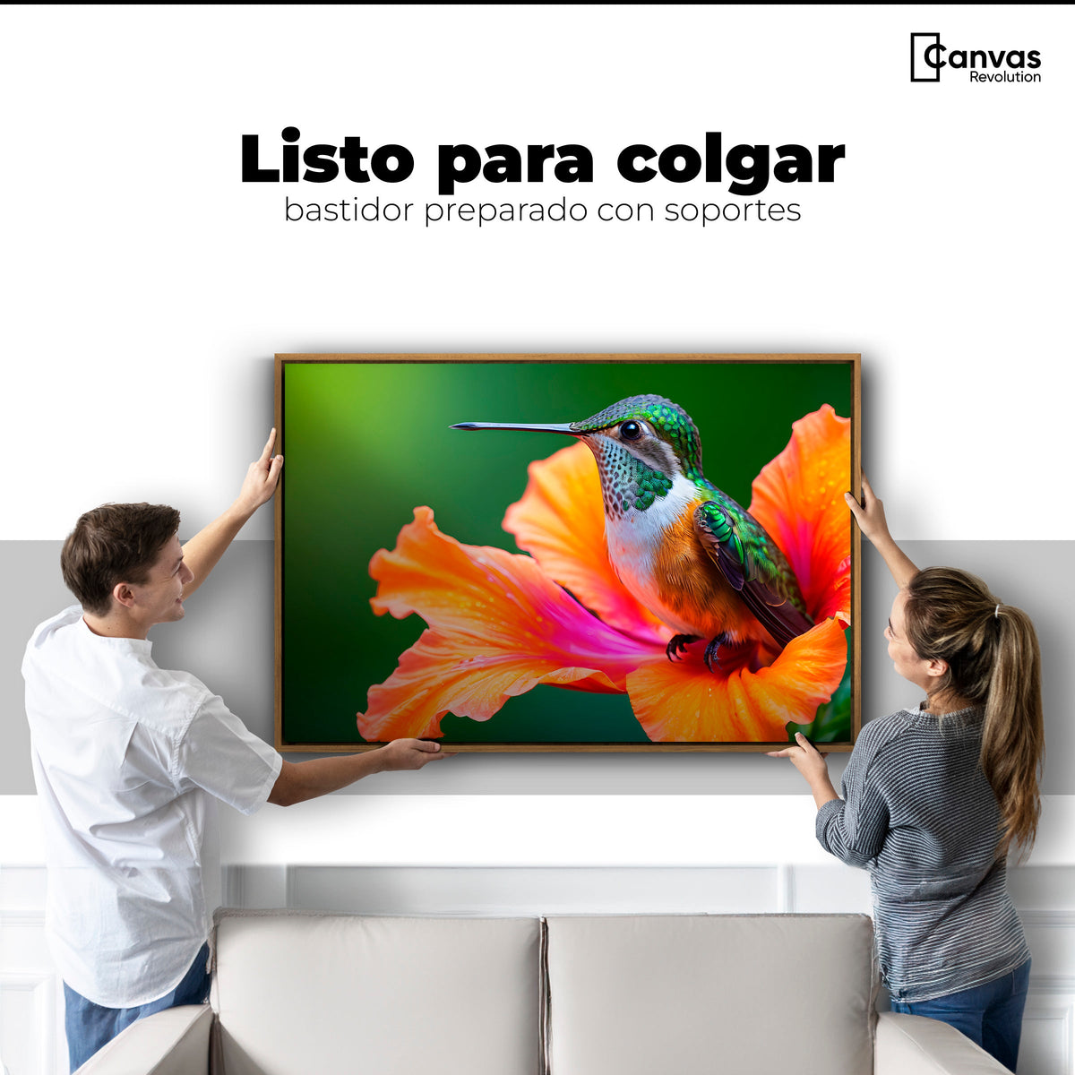 Cuadros Decorativos Canvas Revolution | Colibri Serenidad | Colgar