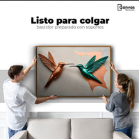 Cuadros Decorativos Canvas Revolution | Colibri Verde Cobre | Colgar