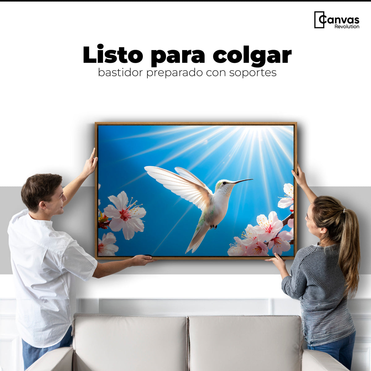 Cuadros Decorativos Canvas Revolution | Colibri Y Sol | Colgar
