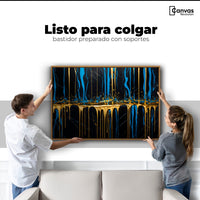 Cuadros Decorativos Canvas Revolution | Corrientes Doradas | Colgar