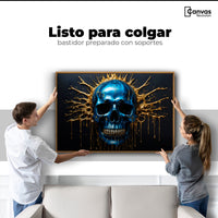 Cuadros Decorativos Canvas Revolution | Craneo Azul Zafiro | Colgar