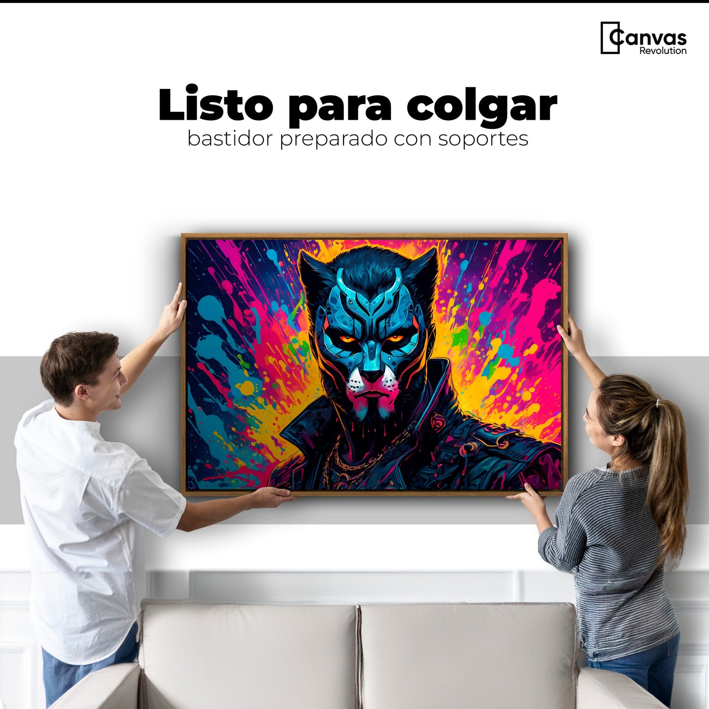 Cuadros Decorativos Canvas Revolution | Destellos Felinos | Colgar