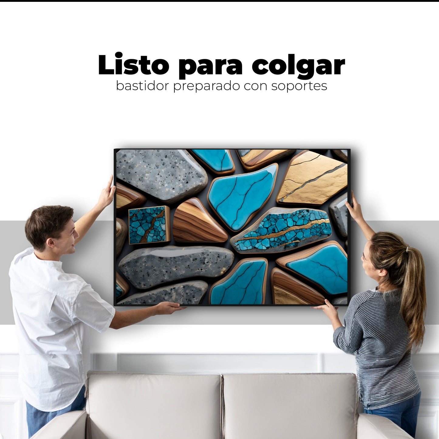 Cuadros Decorativos Canvas Revolution | Elegancia Geologica | Colgar
