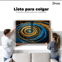 Cuadros Decorativos Canvas Revolution | Elegancia Oro Azul | Colgar