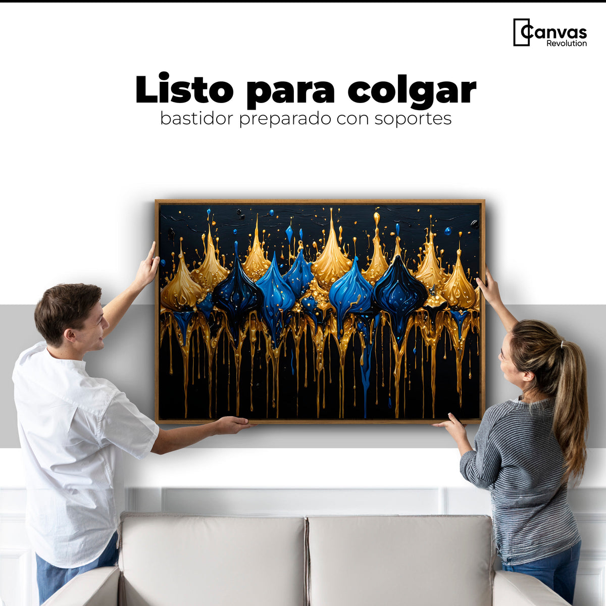 Cuadros Decorativos Canvas Revolution | Esplendor Dorado | Colgar