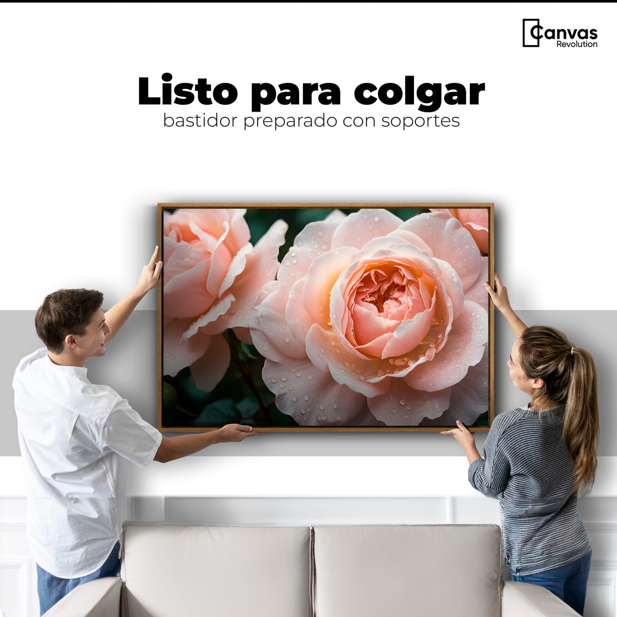 Cuadros Decorativos Canvas Revolution | Eterna Rosa Inglesa | Colgar
