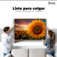 Cuadros Decorativos Canvas Revolution | Girasol Atardecer | Colgar