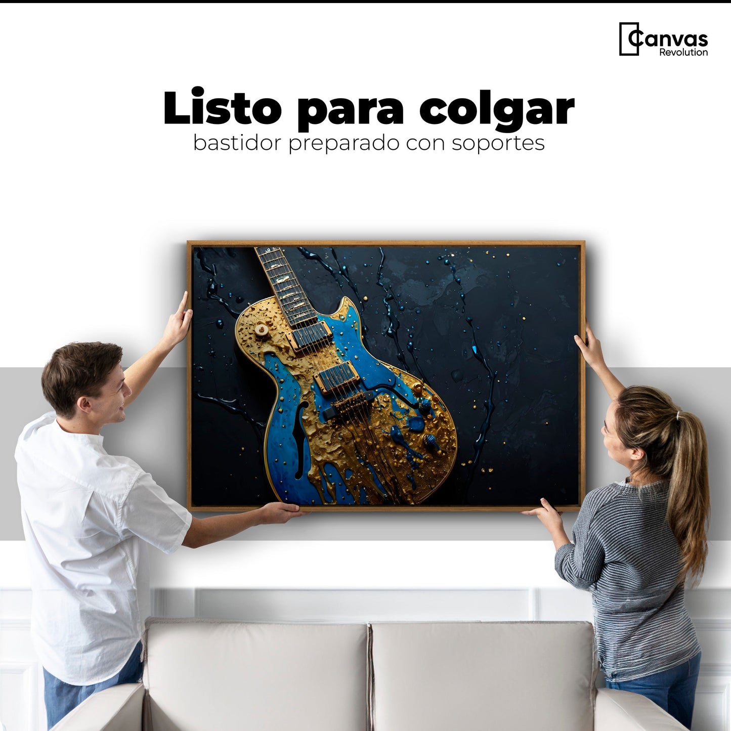 Cuadros Decorativos Canvas Revolution | Guitarra Celestial | Colgar