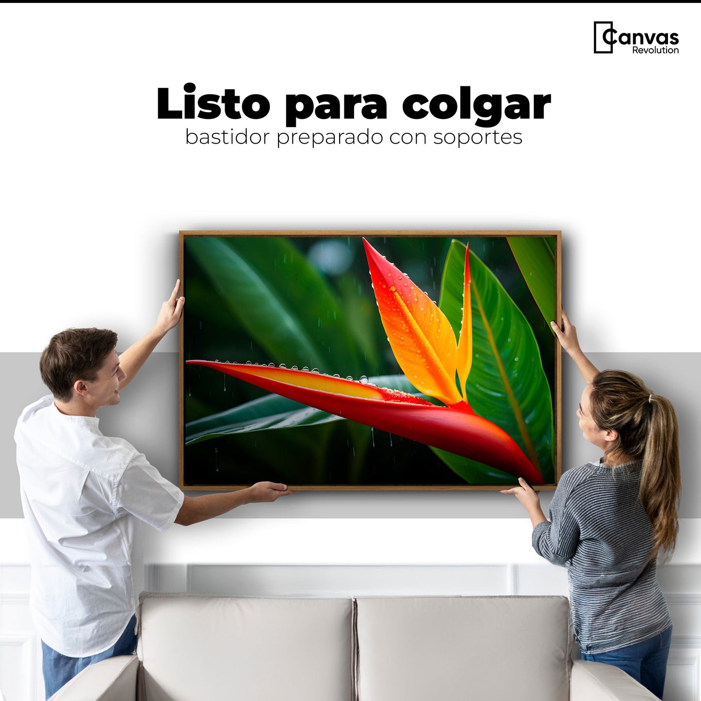 Cuadros Decorativos Canvas Revolution | Llama De Heliconia | Colgar