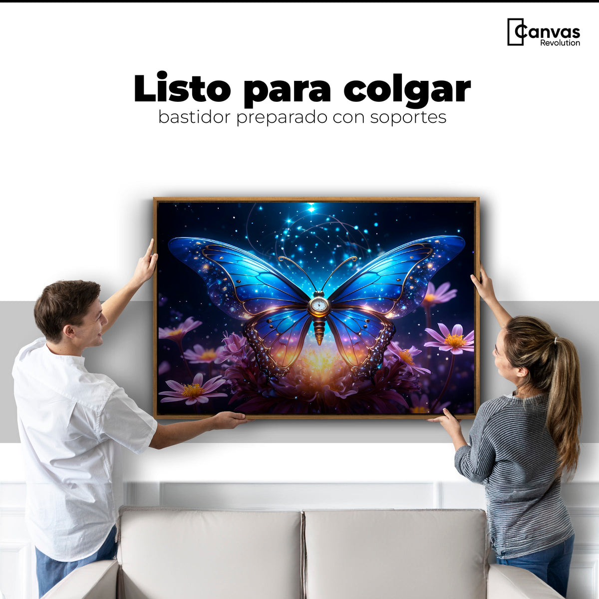 Cuadros Decorativos Canvas Revolution | Mariposa Celestial | Colgar