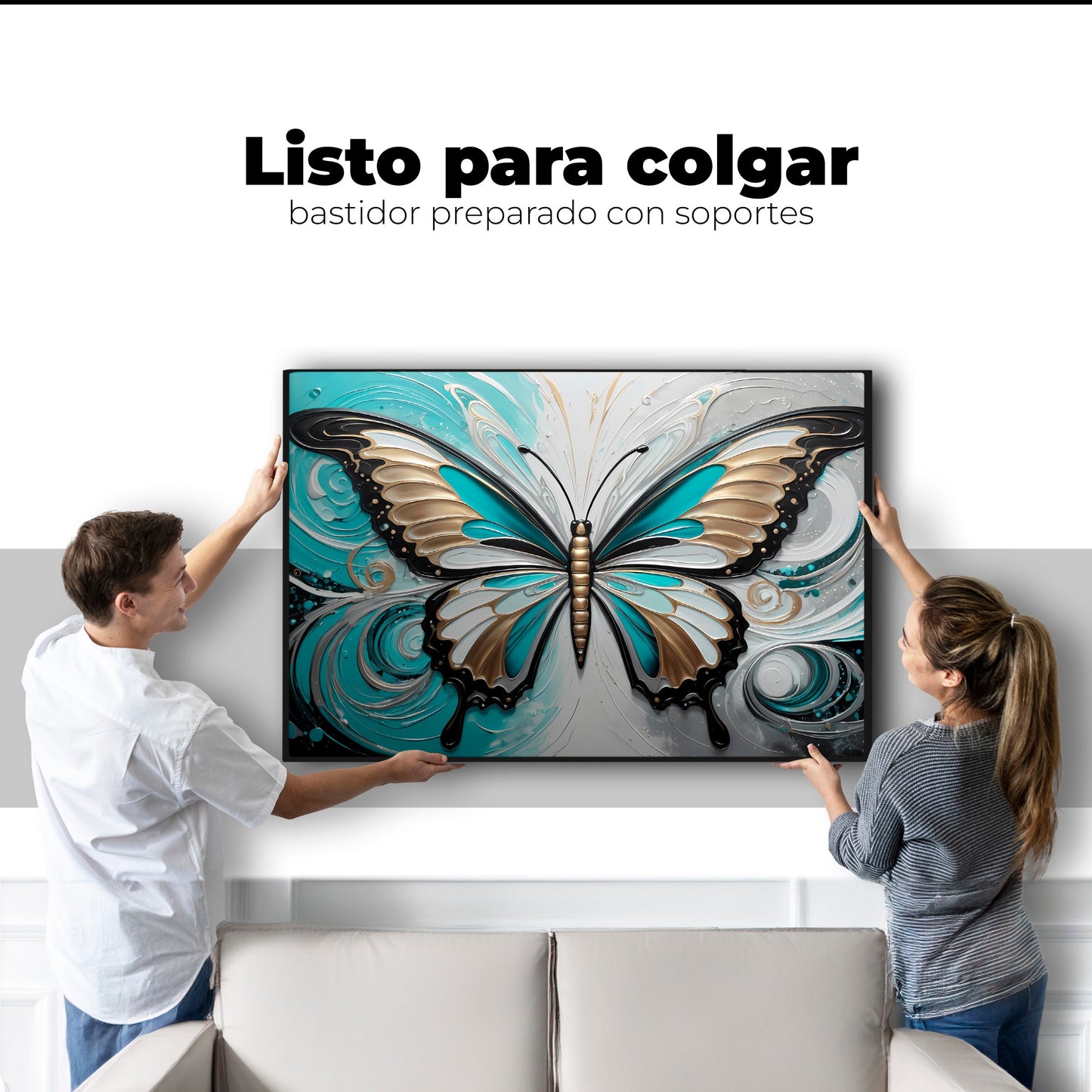 Cuadros Decorativos Canvas Revolution | Mariposa En Calma | Colgar