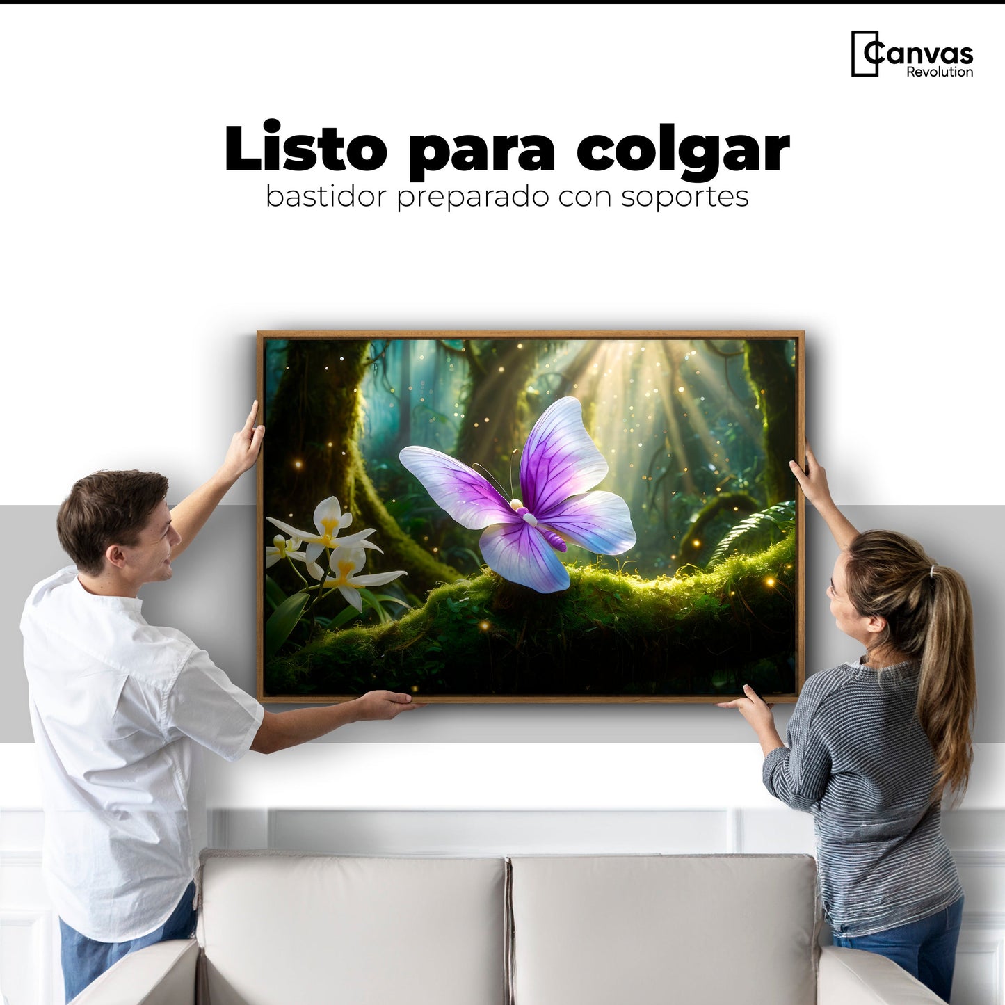 Cuadros Decorativos Canvas Revolution | Mariposa Silvestre | Colgar
