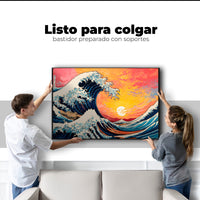 Cuadros Decorativos Canvas Revolution | Ocaso Ola Kanagawa | Colgar