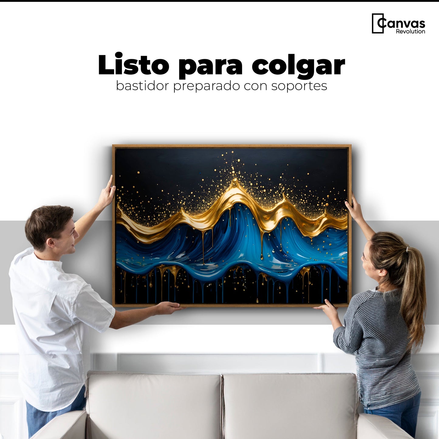 Cuadros Decorativos Canvas Revolution | Ondas Preciosas | Colgar