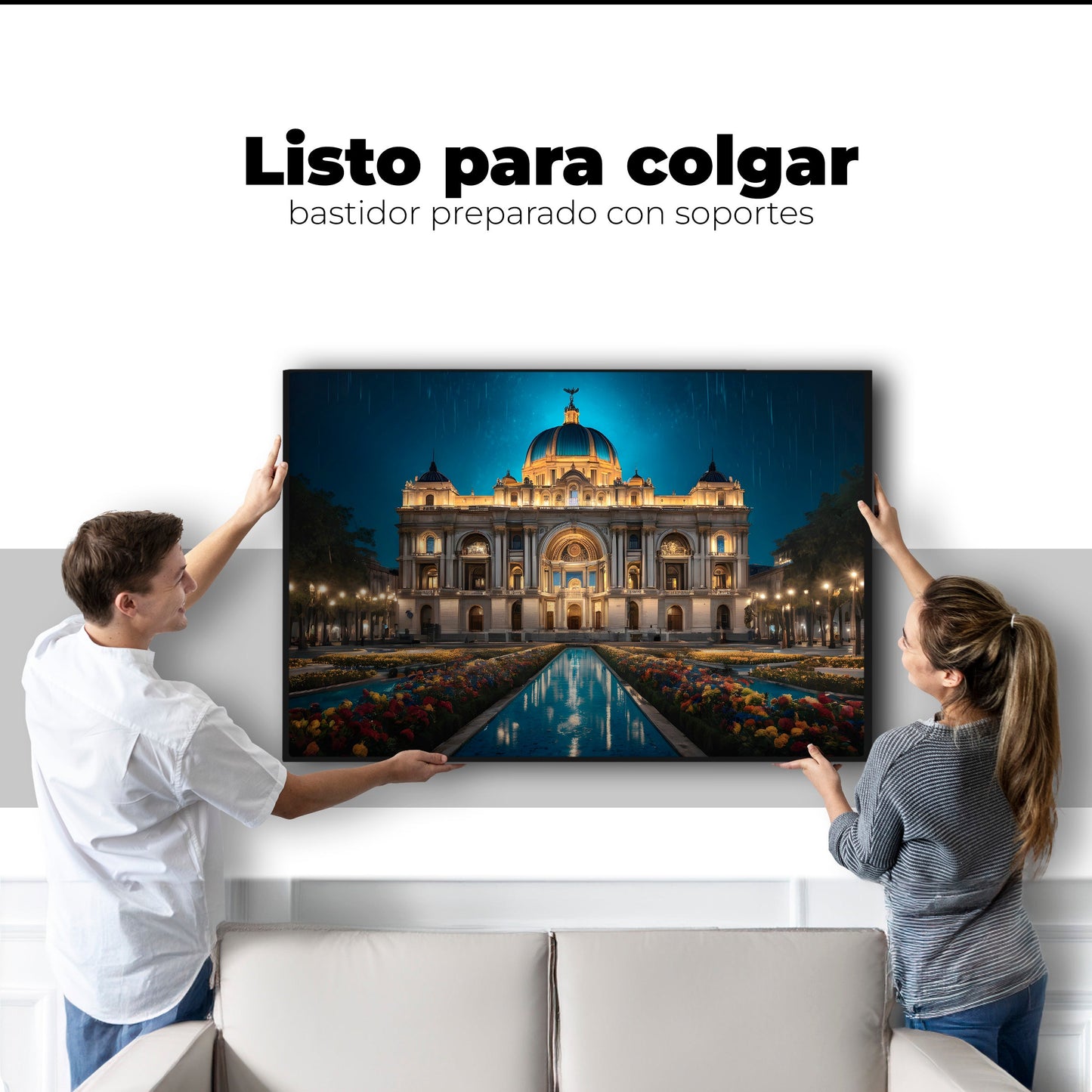 Cuadros Decorativos Canvas Revolution | Palacio Nocturno | Colgar